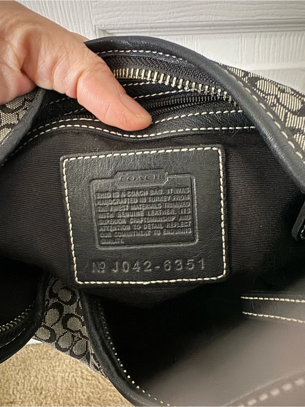 Y2K Coach Soho Vintage Signature Jacquard Mini Hobo (Style 6351)